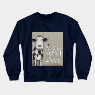 Cow Moo-tiful day Crewneck Sweatshirt